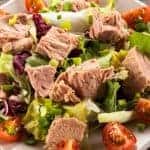 טונה בצלחת עם ירקות