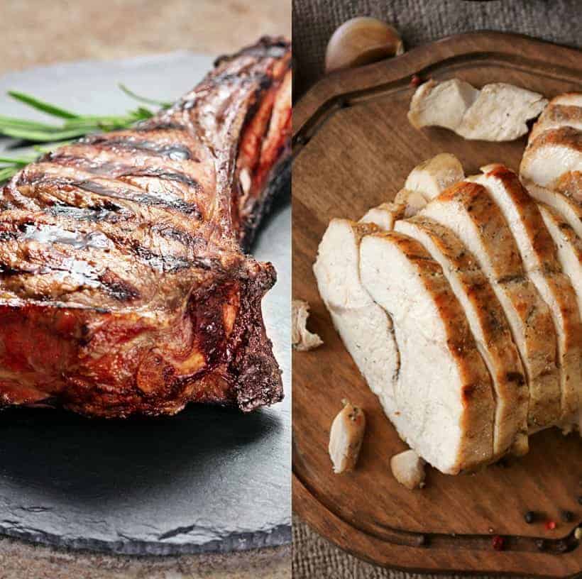 בשר הודו וסטייק אנטריקוט