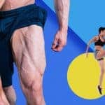 אימון רגליים, אישה קופצת וגבר ואישה מראים את השרירים שלהם