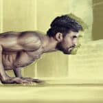 גבר מבצע אימוני ליבה